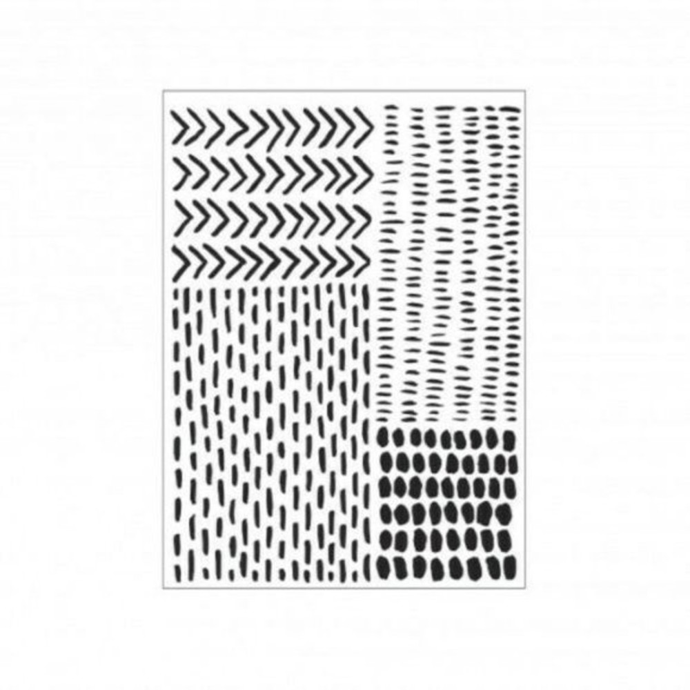 Darice Embossing Folder  Pattern Markings Scrapbook Paper Crafts Cards